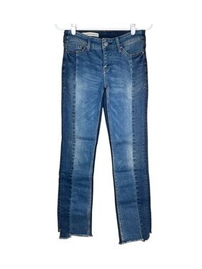 Anthropologie Pilcro and the Letterpress Parallel Two Tone Cropped Jeans